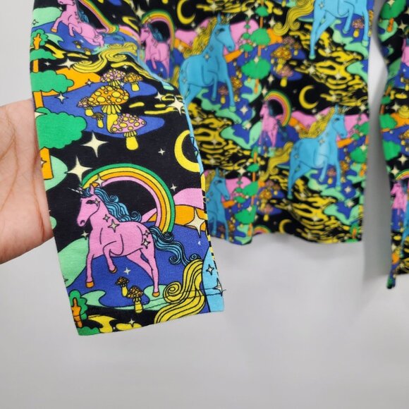 Nooworks Turtleneck Unicorn Long Sleeve Tee Shirt Top Women Size Small NWT - Picture 3 of 10